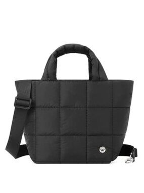 Quilted Puffer Crossbody Bag Nylon Shoulder Handbag Adjustable Strap